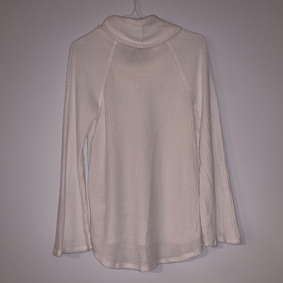 White Cowl Neck Long Sleeve - Picture 2 of 4